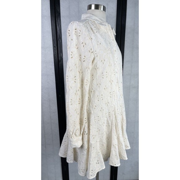 SEZANE MARLY EYELET SHORT DRESS. Size: 40 - Picture 4 of 10